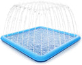Raxurt Splash Pad 72in Non-Slip Sprinkler for Kids and Dogs Blue