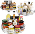 LAMU 3 Pack Lazy Susan Turntable Organizer Clear 9.25in 10.6in 12in